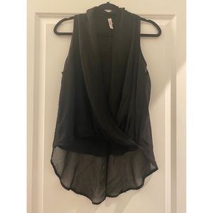Black High-Low Blouse